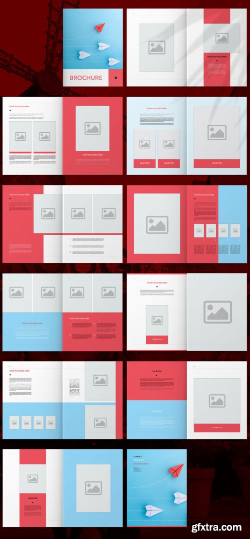 Blue and Red Brochure 265872045