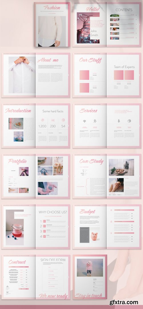 Fashion Project Proposal Layout with Pink Accents 260785587