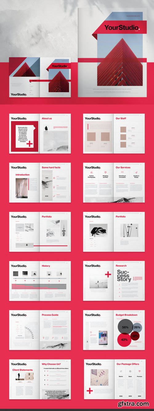 Red Business Brochure Layout 256061182