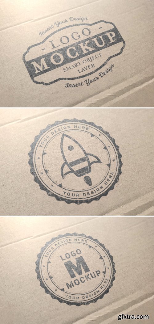 Logo Mockup on Cardboard 315397242