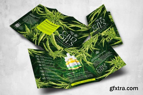 CBD Hemp Oils Trifold Flyer - A4 US Letter