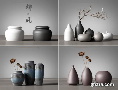 Modern style ceramic vase 3D models