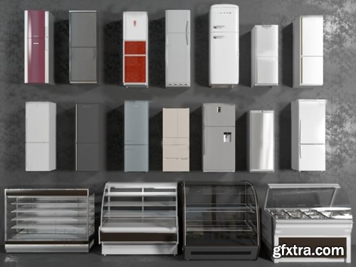 Modern Refrigerator / Freezer 3D models