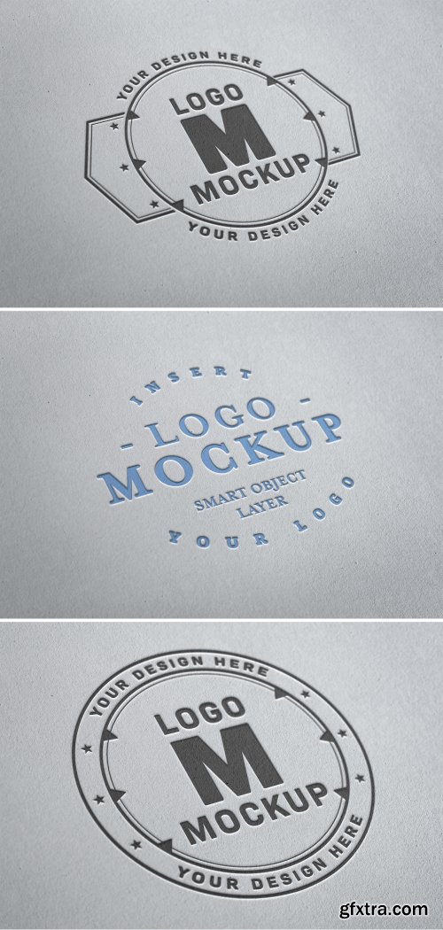 Paper Pressed Logo Mockup 315396615