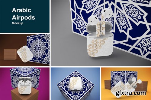 CreativeMarket - Arabic Airpods mockup 4436435