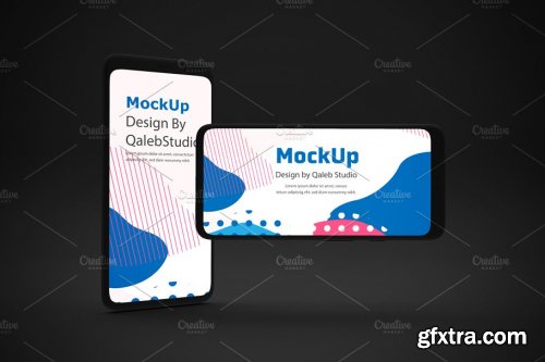 CreativeMarket - Dark Pixel 4 mockup 4436515