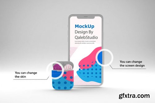 CreativeMarket - Clean iPhone 11 & AirPods Mockup 4442277