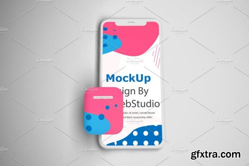 CreativeMarket - Clean iPhone 11 & AirPods Mockup 4442277