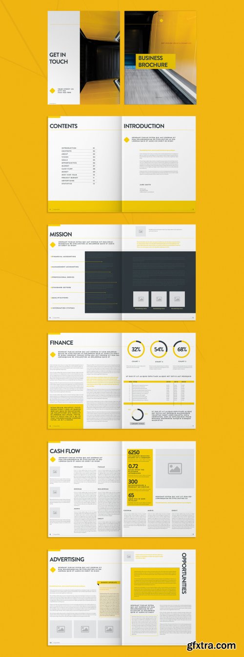  Yellow Business Brochure Layout 274125500