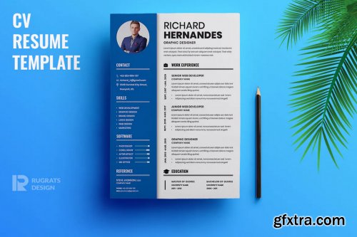 Minimalist CV Resume R32 Template