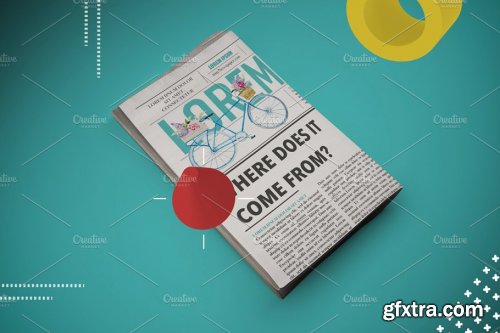 CreativeMarket - Abstract Newspaper MockUp 4442651