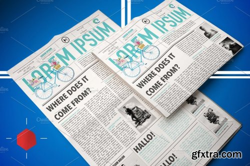 CreativeMarket - Abstract Newspaper MockUp 4442651