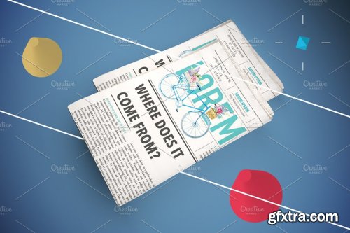 CreativeMarket - Abstract Newspaper MockUp 4442651