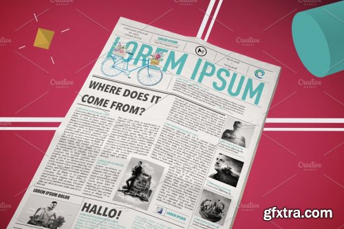 CreativeMarket - Abstract Newspaper MockUp 4442651