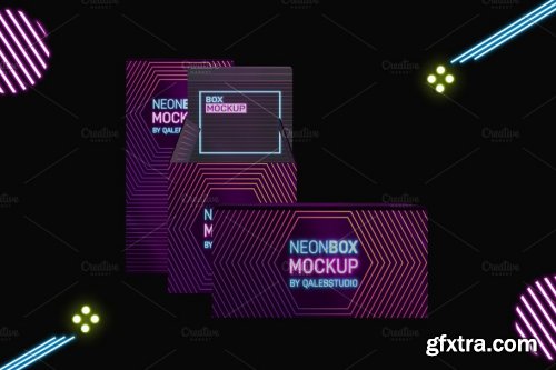 CreativeMarket - Neon Boxes Mockup 4442902