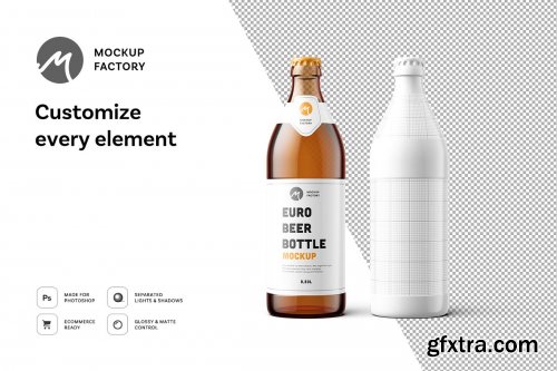 CreativeMarket - Euro Beer Bottle Mockup 4419500