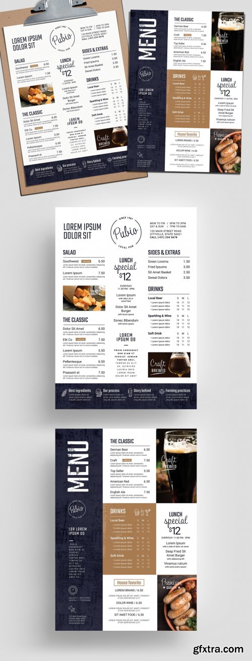 Bar Menu Layouts 315968541