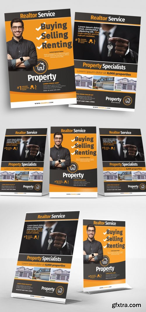 Orange and Dark Gray Flyer Layout 315730084