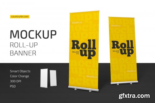 CreativeMarket - Roll-Up Banner Mockup 4470831