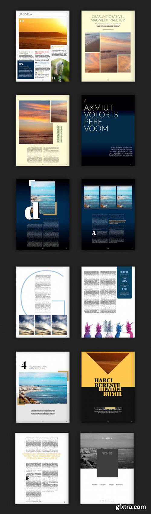 Modernes Digitalzeitschriften-Layout 228181544