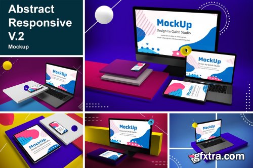 CreativeMarket - Abstract Responsive Mock Up V.2 4444567