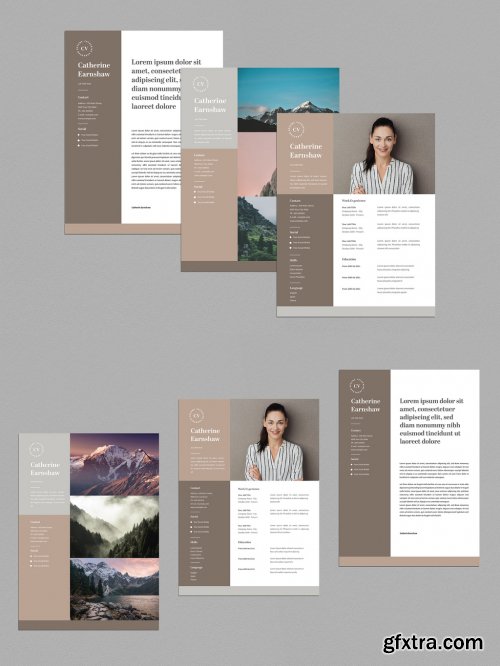 Simple Resume Layout Set 315696748