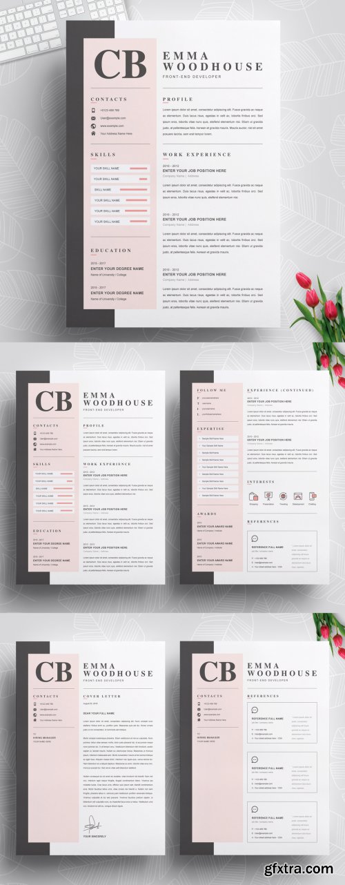 Creative Resume Layout Templates 316254706