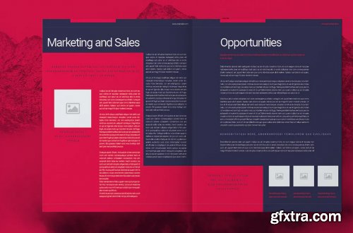 CreativeMarket - Purple Business Brochure Layout 4492886