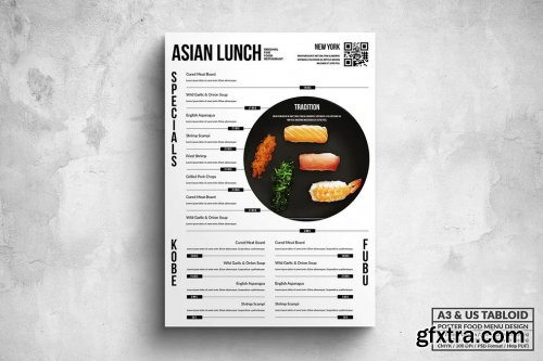 Poster Food Menu Bundle - A3 & US Tabloid