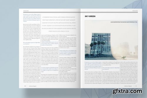 CreativeMarket - Blue Architecture Magazine Layout 4493081