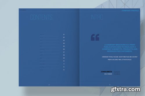 CreativeMarket - Blue Architecture Brochure Layout 4493032