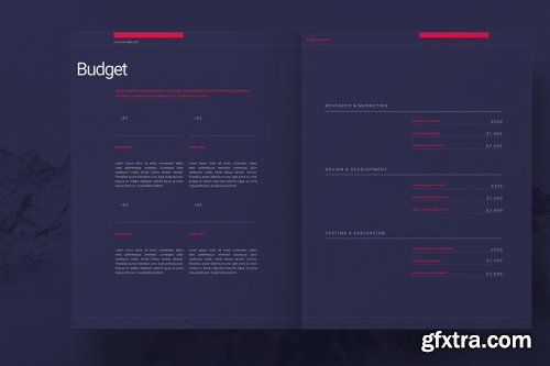 CreativeMarket - Purple Business Proposal Layout 4492981