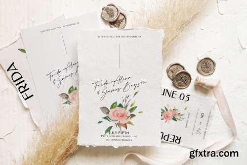 CreativeMarket - Rose & Foliage Wedding Suite 4492713