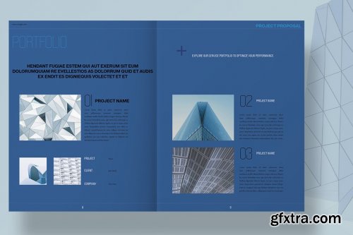 CreativeMarket - Blue Architecture Proposal Layout 4493122