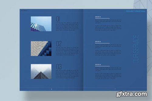 CreativeMarket - Blue Architecture Proposal Layout 4493122