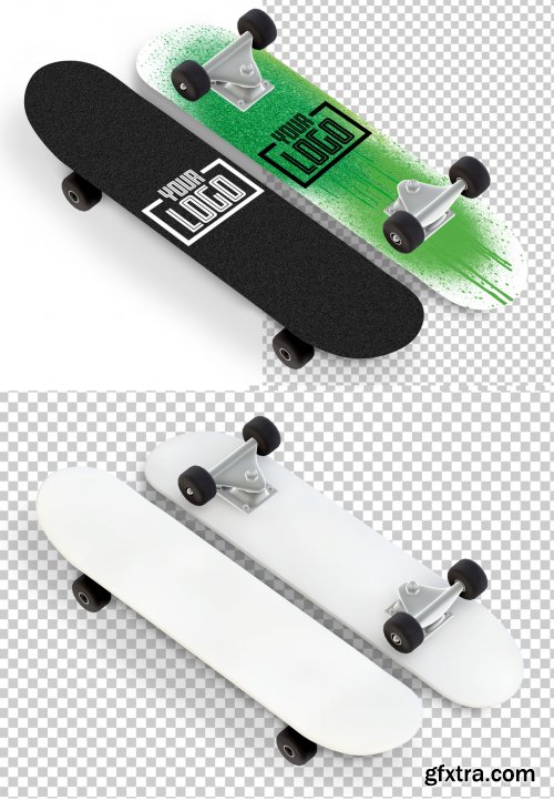 2 Skateboard Mockups Isolated on White 263060991