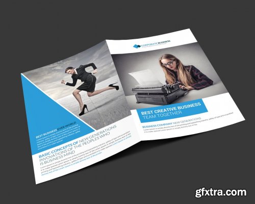 CreativeMarket - Tradex Business Bi-Fold Brochure 4325982