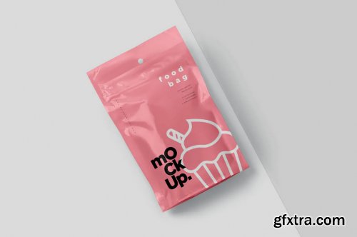 Foil Paper Stand Up Packaging Pouch Mockups