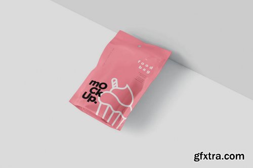 Foil Paper Stand Up Packaging Pouch Mockups