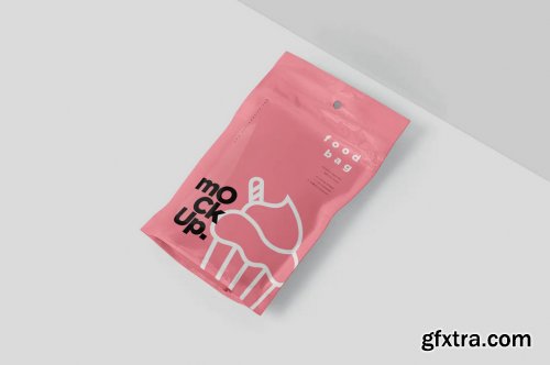 Foil Paper Stand Up Packaging Pouch Mockups