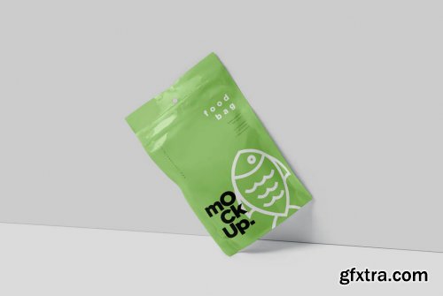 Foil Paper Stand Up Packaging Pouch Mockups