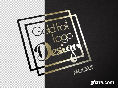 Gold Foil Logo Texture Mockup 317321915