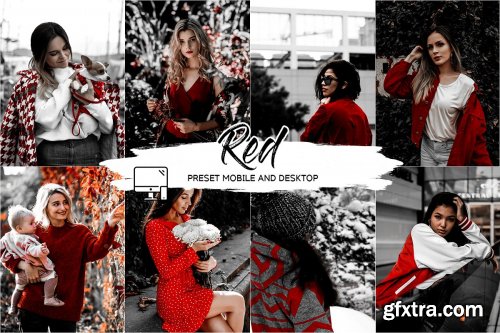 CreativeMarket - RED LIGHTROOM PRESETS 4439667