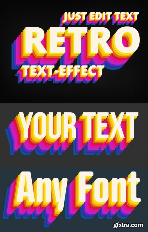 Retro Vibrant 8 Bit Text Style Mockup 317544718