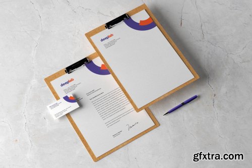 CreativeMarket - Clipboard Branding Mockup set 4433987