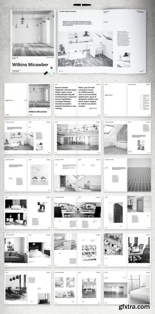 Black and White Portfolio Layout 284400515