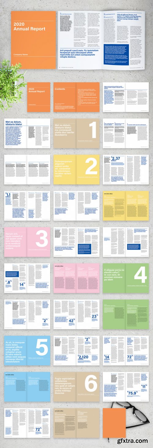 Minimalist Business Annual Report with Blue Accents Brochure 317764080