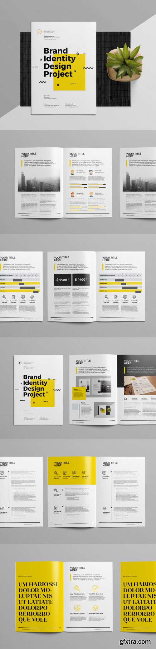 Brand Identity and Proposal Layout with Yellow Accents 223606446  