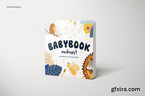 CreativeMarket - Cardboard Baby Book Mockup Set 4358331