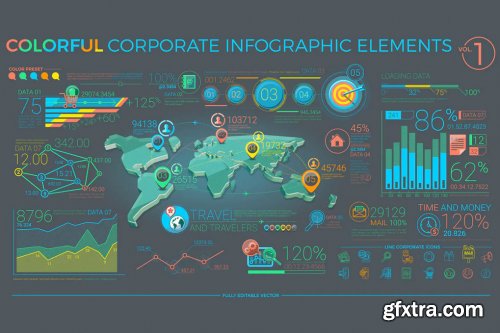 Colorful Corporate Infographic Elements